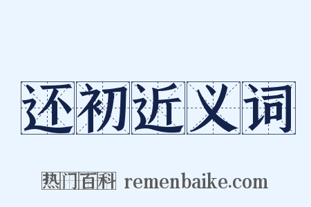 还初近义词是什么意思的图片